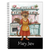 Cat House Ehefrau kocht in der Küche Notizblock (Vorderseite)