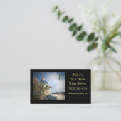 Cat & House Visitenkarten Visitenkarte (Stehend Vorderseite)