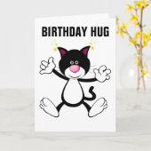 CAT HUG GLÜCKLICH GEBURTSTAGSKARTEN KARTE (Gelbe Blume)