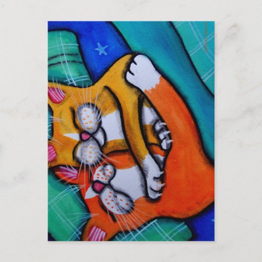 Cat Hugs Postkarte (Vorderseite)