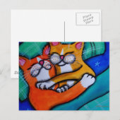 Cat Hugs Postkarte (Vorne/Hinten)