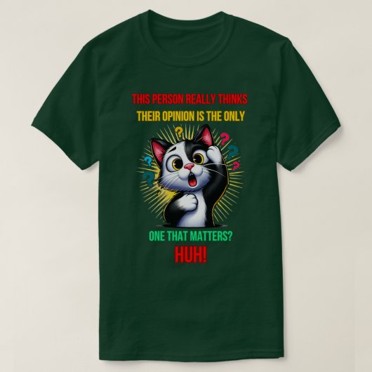 Cat Huh Meme T-Shirt (Design vorne)