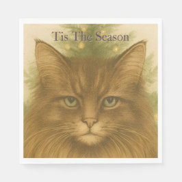 Cat Humor Christmas Serviette