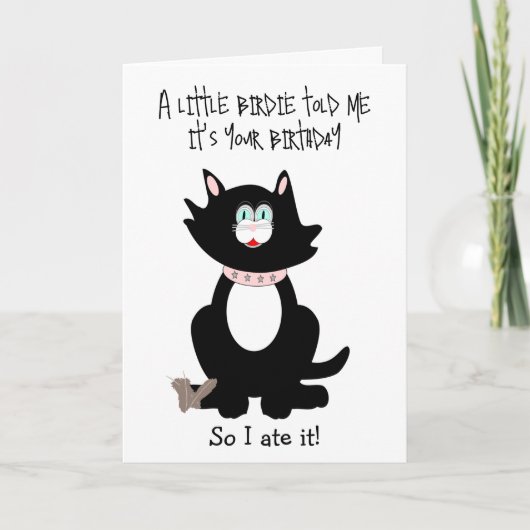 Cat Humour Birthday Card Karte (Vorderseite)