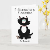 Cat Humour Birthday Card Karte (Gelbe Blume)