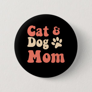 Cat Hund Mama Button