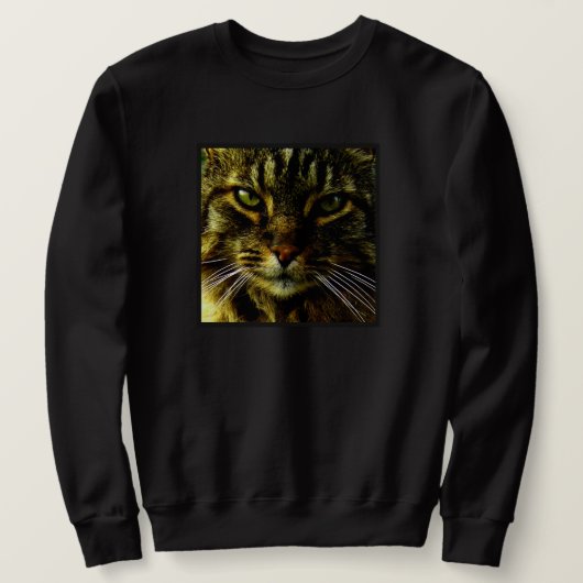 Cat Hypnotizing Look Foto Sweatshirt (Design vorne)