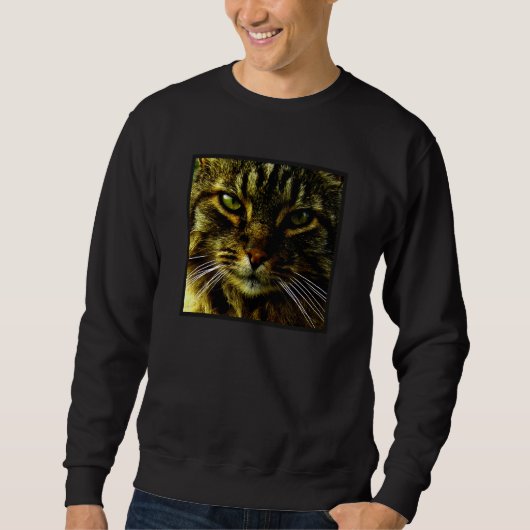 Cat Hypnotizing Look Foto Sweatshirt (Vorderseite)