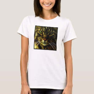 Cat Hypnotizing Look Foto T-Shirt