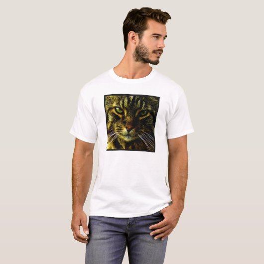 Cat Hypnotizing Look Foto T-Shirt (Vorne ganz)