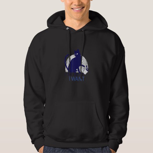 Cat I Do What I Want Rebel Cat Hoodie (Vorderseite)