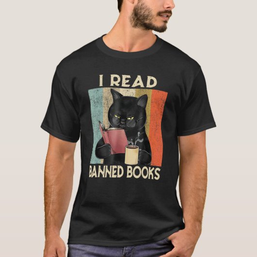 Cat I Read Banned Books  Bookworms Reading Book 2 T-Shirt (Vorderseite)