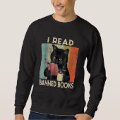 Cat I Read Banned Books men Bookworms Reading Book Sweatshirt (Vorderseite)