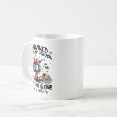 Cat I Survived 67 Days Of School I'm Fine Counselo Kaffeetasse (Vorderseite Links)