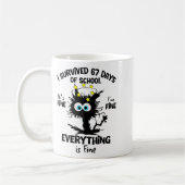 Cat I Survived 67 Days Of School Teachers Students Kaffeetasse (Links)