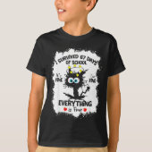 Cat I Survived 67 Days Of School Teachers Students T-Shirt (Vorderseite)