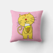 Cat Ice Creme Cone Pillow Baby Pink Blue Kissen (Rückseite)