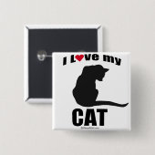 CAT - "ICH LIEBE MEIN CAT " BUTTON (Vorne & Hinten)