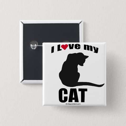 CAT - "ICH LIEBE MEIN CAT " BUTTON (Vorne & Hinten)