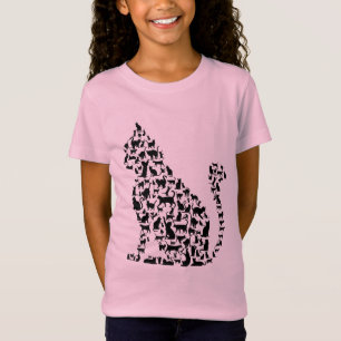 Cat Icons Illustration Schwarz-Weiß Design T-SH T-Shirt