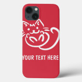 Cat Illustration benutzerdefinierte iPad Hüllen (Rückseite)