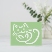 Cat Illustration benutzerdefinierte Postkarte (Stehend Vorderseite)