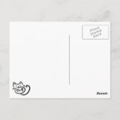 Cat Illustration benutzerdefinierte Postkarte (Rückseite)