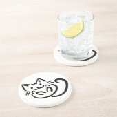 Cat Illustration benutzerdefinierter Untersetzer (Seite)