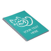 Cat Illustration benutzerdefiniertes Farbheft Notizblock (Rechte Seite)