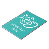 Cat Illustration benutzerdefiniertes Farbheft Notizblock (Linke Seite)