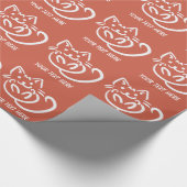 Cat Illustration benutzerdefiniertes Packpapier (Ecke)