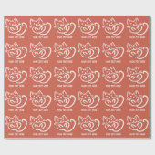 Cat Illustration benutzerdefiniertes Packpapier (Flach)