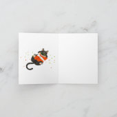 Cat illustration on card "Hang on in there" Karte (Innenseite)