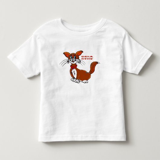 Cat Image Printed T Shirt (Vorderseite)