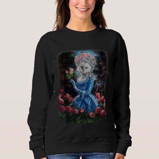 , Cat Impersonate Marie Antoinette Queen of France Sweatshirt (Vorderseite)