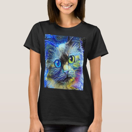 CAT IMPRESSIONIST Kitten Kitty I Am A Cat Mom Dad T-Shirt (Vorderseite)