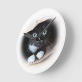 Cat in a bag runde wanduhr (Winkel)