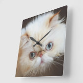 Cat In A Box Quadratische Wanduhr (Winkel)