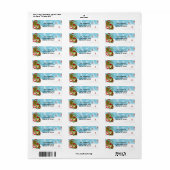 Cat In a Hat Grunge Weihnachtsfeier Rücksendeadres (Vorne)