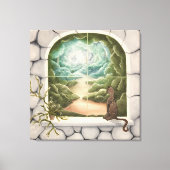 Cat in a Window Leinwanddruck (Vorderseite)