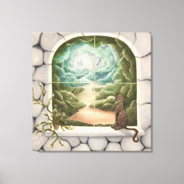 Cat in a Window Leinwanddruck