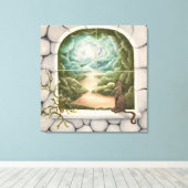 Cat in a Window Leinwanddruck (Insitu (Holzboden))