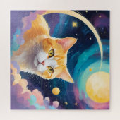Cat in abstract landscape puzzle (Horizontal)