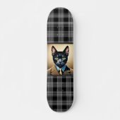 CAT IN ANZUG lustiges Skateboard Deck (Vorne)