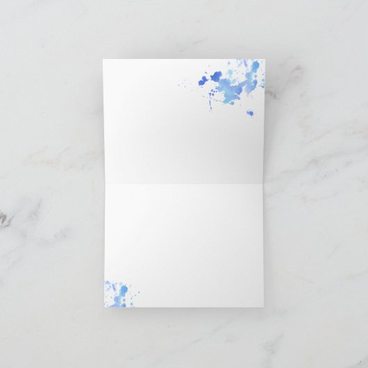 Cat in Art Studio Grußkarte oder Geschenk Karte (Innenseite)