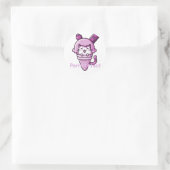 Cat in Cone Perfect Pink Runder Aufkleber (Tasche)