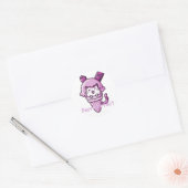 Cat in Cone Perfect Pink Runder Aufkleber (Umschlag)