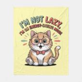 Cat in Energy Saving Mode Fleecedecke (Vorderseite)