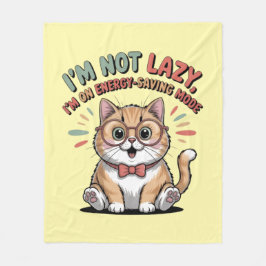 Cat in Energy Saving Mode Fleecedecke