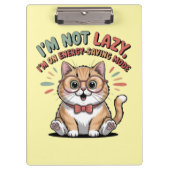 Cat in Energy Saving Mode Klemmbrett (Vorderseite)